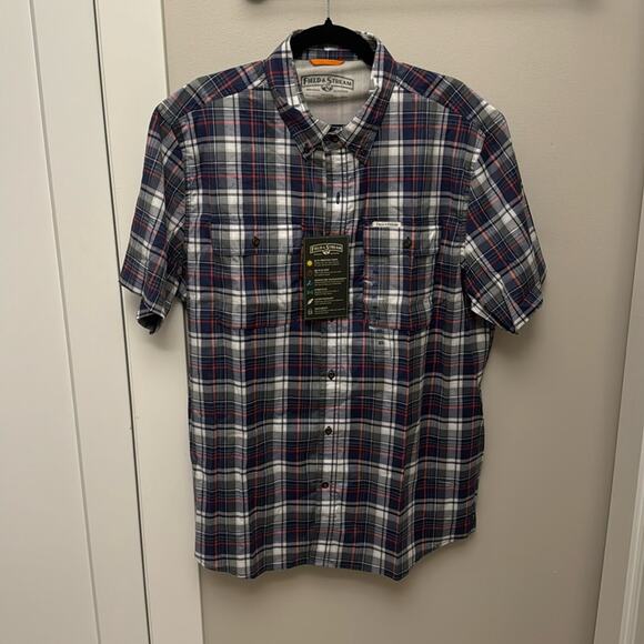 Field & Stream Men's XL Original Outfitter Plaid Short Sleeved Button Down NWT - Picture 1 of 4